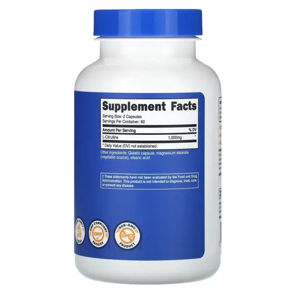 Nutricost L-Citrulline 1000 mg Capsules